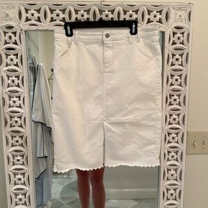 NYDJ White Denim Skirt